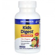 Enzymedica, Kids Digest,  Рослинні ферменти зі смаком фруктового пуншу, 90 таблеток